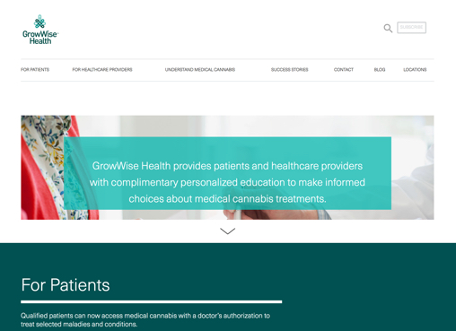 grow wise health website screenshot