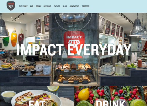 impact kitchen website screenshot